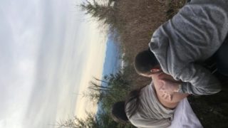 Quickie on the mountain, Huge cumshot!