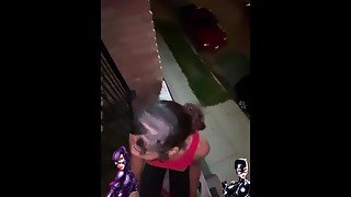 Sucking bae dick on the balcony we fair caught