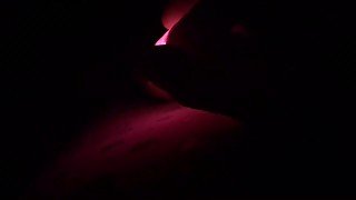 Little Plays Flash Light Tag on Dick in Pink Bunny Onsie Hot Vocal Male Sissy Sub Slut