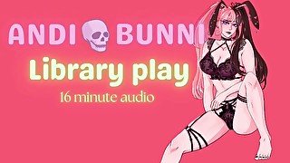 ROLE PLAY AUDIO bf makes nerdy whore girlfriend use a vibrator in a library