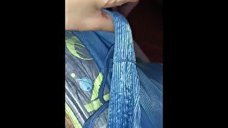 Jacking off in diaper, then peeing part#1