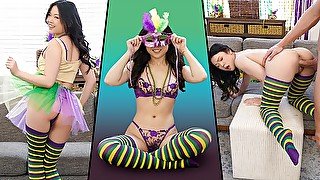 Tiny Little Asian Lulu Chu Celebrates Mardi Gras Taking Giant Cock In All Positions - Exxxtra Small