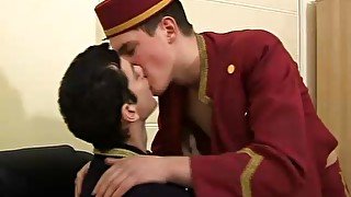 Hotel works kissing and fucking anally lustily