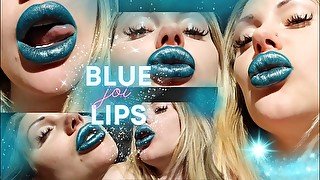 Magic of My blue shiny lips! ASMR JOI!