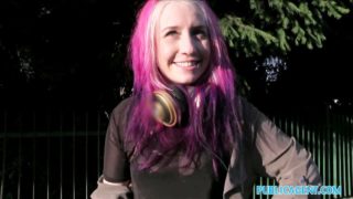 PublicAgent American slut talks dirty fucking outdoors in Prague