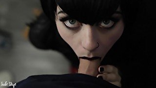 Mavis' First blowjob cum swallow with FANGS