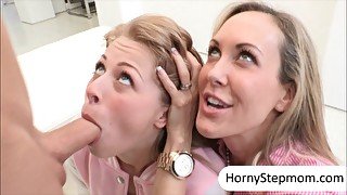 Brandi Love and Zoey Monroe hot threeway with horny bf