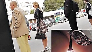 Unforgettable street upskirt footage