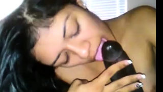 Latina sucking black dick passionately