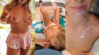 Summer Cutie Masturbates For You, Gets Cum Facial - MILF POV Huge Cumshot