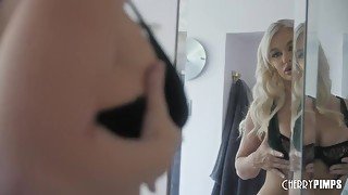 Big Tits Blond Milf London River Deepthroats Before Getting Pussy Licked and Fucked Doggystyle