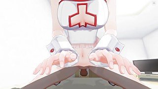 3D HENTAI POV Nurse rides your cock