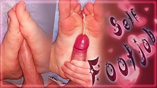 SELF FOOTJOB - Great Way To Fuck Your Soft Body!