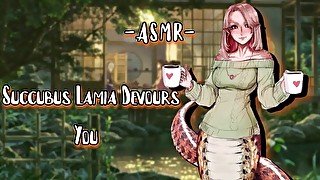 ASMR [EroticRP] Succubus Lamia Devours You [Binaural/F4M] [EarEatting] [Milf]