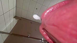 Pink Dick Bathroom Masturbation At Airport