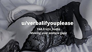 [F4A] Masturbating and talking about making your asshole gape [British Erotic Audio]