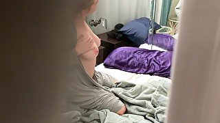 Stepson gets caught watching stepmom naked