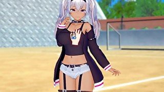 【エロゲーコイカツ！】VTuber 魔使マオ3DCG巨乳アニメ動画(バーチャルYoutuber)[Hentai Game Koikatsu! Matsukai Mao(Anime 3DCG Video