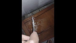 Pissing on door dropped on the floor