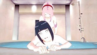 【SAKURA HARUNO】【FUTANARI 3D】【HINATA HYUGA】【BORUTO】