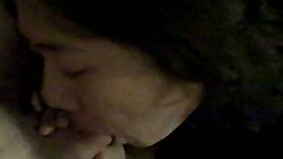 Fat Asian babe sucks my dick