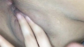 Close up, touching my freshly shaved pussy