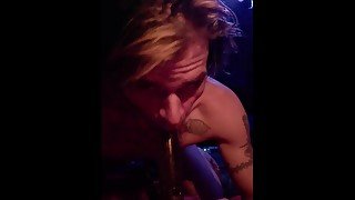 Deep throat glass bj tease smoking