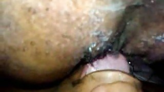 Eating my black wife's dirty hairy pussy and her shitty asshole