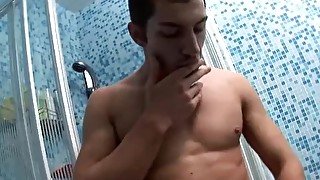 Hot Showering and Jerking Off