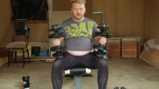 Fat Jock Gets New Home Gym