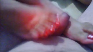 My babe Jessica with tender smooth soles gave me unforgettable foot job