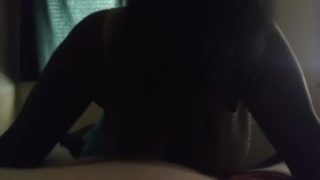 Hot little slutty ebony sucking big white cock 