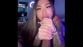 Asian IG Model sucks boyfriends cuck for onlyfans