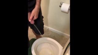 Bathroom spy cam pissing