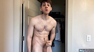 Teen Boy Jacks his Big Dick