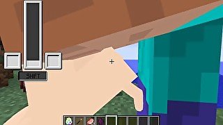 Jenny and Rupli fuck in Minecraft