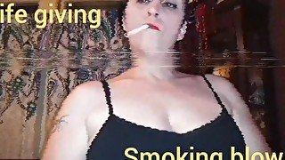 Smoking blowjob by my wife