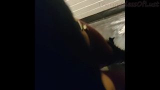 Hairy Woman Pissing in public bathroom - TheGoddessOfLust