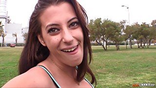 POV blowjob in outdoors leads to crazy fucking at home with Yarisa Durin