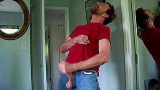 hairyartist slow seduction in jeans commissioned video