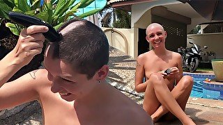 Behind the scenes: Lisa Fox shaved head 2019