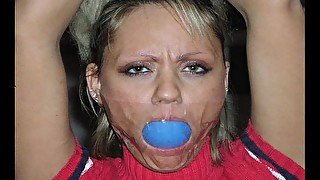 A compilation of gagged girls