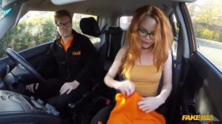 Super hot redhead ella hughes fucked in the car