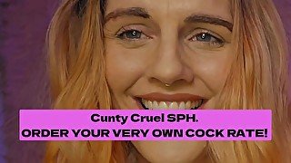 Cunty British Femdom humiliates your tiny cock