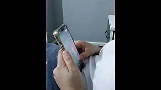 Step mom caught watching porn on her new iPhone Pro Max get fucked by step son