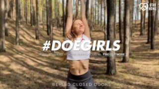 DoeGirls - Big Ass Russian Teen Stella Flex Strips And Masturbates Outdoors