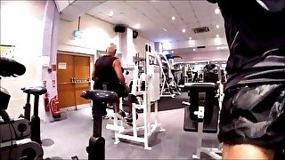 198 FREEBALLING SHINY SHORTS COCK OUT GYM NAKED LOCKER ROOM