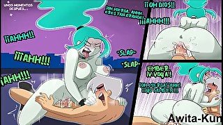 Danny Phantom fucks the big ass and busty Ember with his big cock