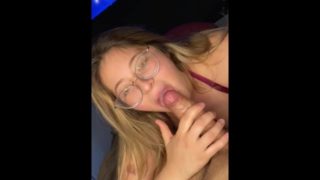 Blonde loves sucking cock