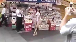 Walking semi-nude in Tokyo Streets